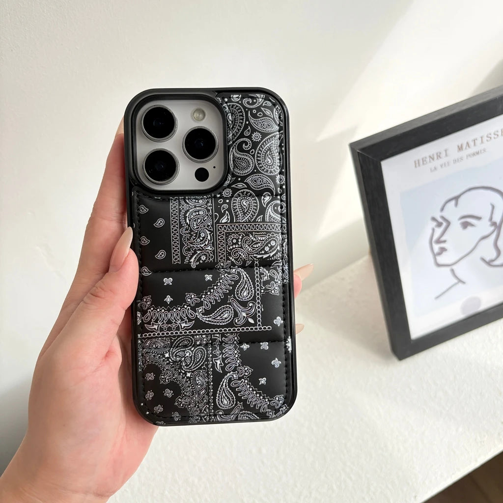 Bandana Patchwork iPhone Case - Ethnic Paisley Cloth Design